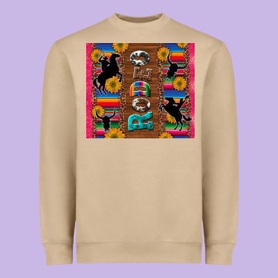 Rodeo Serape Leopard Glitter Heavyweight Sweatshirt Designed By Artiststas