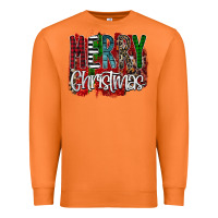 Carrot Merry Christmas Buffalo Plaid Leopard Premium Sweatshirt - Bettercallsaul