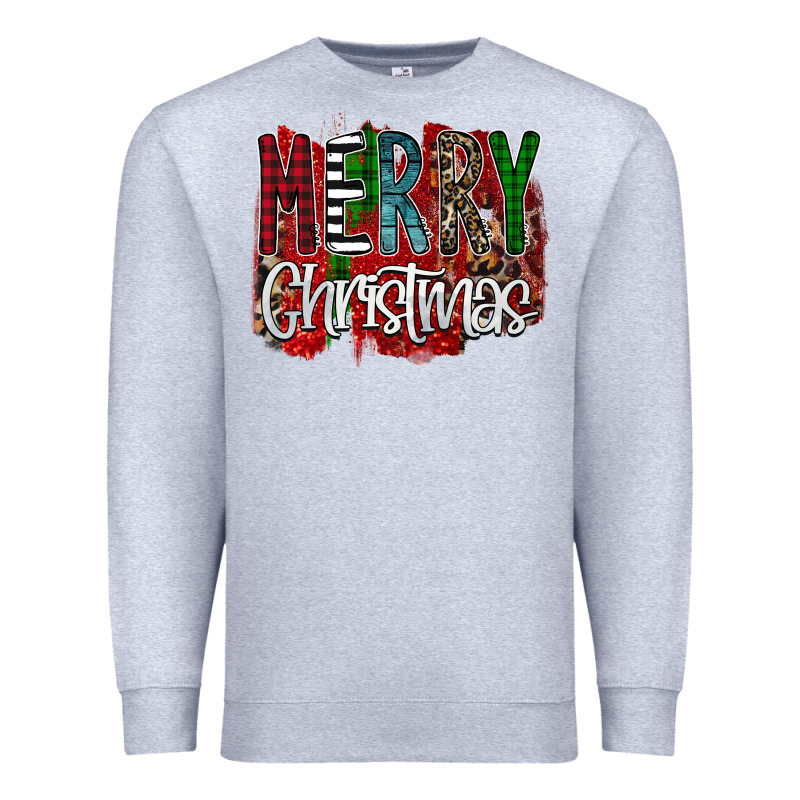 Merry Christmas Buffalo Plaid Leopard Premium Sweatshirt by Bettercallsaul | Teevron