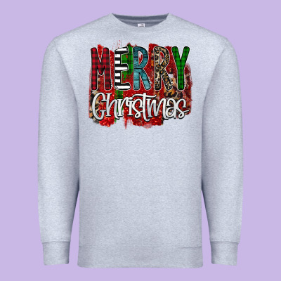 Merry Christmas Buffalo Plaid Leopard Premium Sweatshirt Designed By Bettercallsaul
