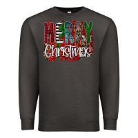 Smoke Merry Christmas Buffalo Plaid Leopard Premium Sweatshirt - Bettercallsaul