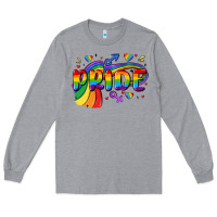 Heather Grey pride Long Sleeve Tee - MaliasSmallBusiness