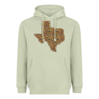 Matcha Western Texas Map Leopard Pattern Heavyweight Hoodie - Bettercallsaul