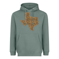 Sage Western Texas Map Leopard Pattern Heavyweight Hoodie - Bettercallsaul
