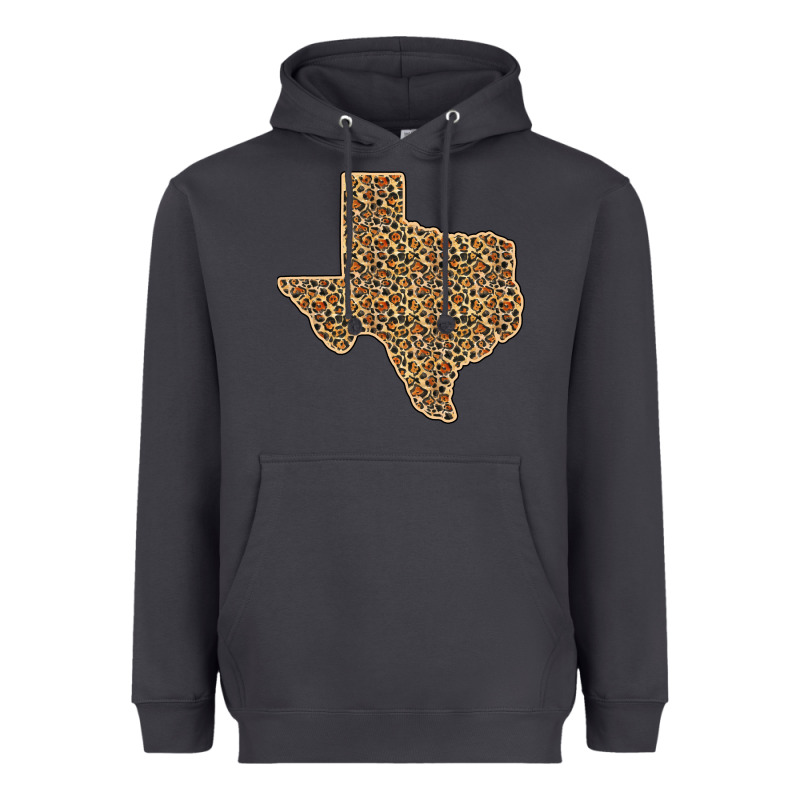Western Texas Map Leopard Pattern Heavyweight Hoodie by Bettercallsaul | Teevron