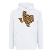 White Western Texas Map Leopard Pattern Heavyweight Hoodie - Bettercallsaul
