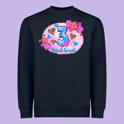 Back To School Flowers Third Grade 3200x2400 Heavyweight Sweatshirt Designed By Adodesignshop