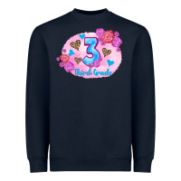 Navy back to school flowers third grade 3200x2400 Heavyweight Sweatshirt - AdoDesignShop