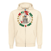 Sandshell ho ho holly shit skeleton santa Zipper Hoodie - MaliasSmallBusiness