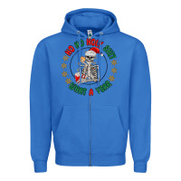 True Royal ho ho holly shit skeleton santa Zipper Hoodie - MaliasSmallBusiness