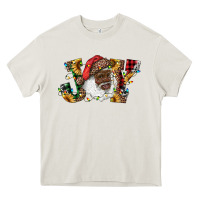 Cream african american santa joy with sunflowers Heavy Core Tee - RanaPortraitStore