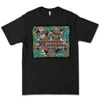 Black aztec background with gemstone and cowhide Premium Tee - RanaPortraitStore