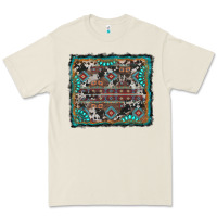 Bone aztec background with gemstone and cowhide Premium Tee - RanaPortraitStore