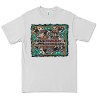 Dove Grey aztec background with gemstone and cowhide Premium Tee - RanaPortraitStore