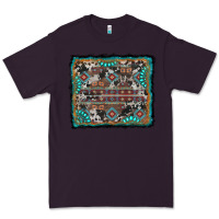 Plum aztec background with gemstone and cowhide Premium Tee - RanaPortraitStore