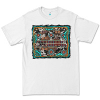 White aztec background with gemstone and cowhide Premium Tee - RanaPortraitStore