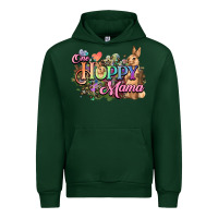 Forest Green One hoppy mama easter day Urban Hoodie - HowdyJamesFarm