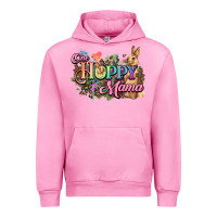 Fuchsia Pink One hoppy mama easter day Urban Hoodie - HowdyJamesFarm
