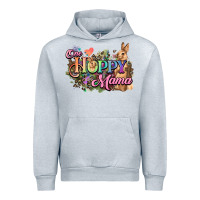 Heather Grey One hoppy mama easter day Urban Hoodie - HowdyJamesFarm