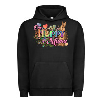 Pigment Black One hoppy mama easter day Urban Hoodie - HowdyJamesFarm