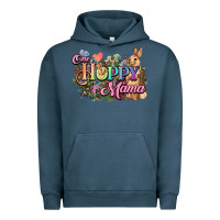 Pigment Midnight Navy One hoppy mama easter day Urban Hoodie - HowdyJamesFarm