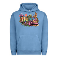 Pigment Pebble Blue One hoppy mama easter day Urban Hoodie - HowdyJamesFarm