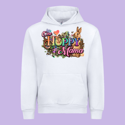 One Hoppy Mama Easter Day Urban Hoodie Designed By Howdyjamesfarm