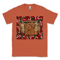 Copper Christmas highland cow with candy canes Classic Tee - BarkalooDesign