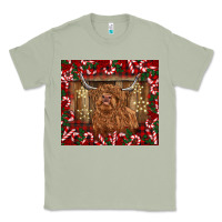 Matcha Christmas highland cow with candy canes Classic Tee - BarkalooDesign