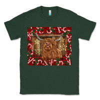 Sports Green Christmas highland cow with candy canes Classic Tee - BarkalooDesign