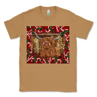 Toasted Coconut Christmas highland cow with candy canes Classic Tee - BarkalooDesign