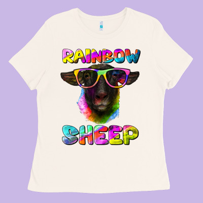 Rainbow Sheep Suffolk Sheep Ladies Tee Designed By Ranaportraitstore