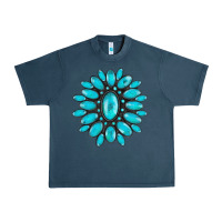 Midnight Navy turqoise gemstone Urban Heavy Tee - AdoDesignShop
