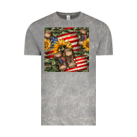 Cloud Rock usa flag with army boot seamless pattern Vintage Tee - BundleAndBundleShop