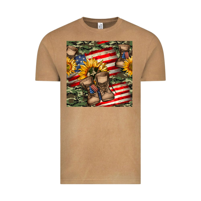 Usa Flag With Army Boot Seamless Pattern Vintage Tee by BundleAndBundleShop | Teevron