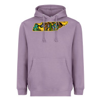 Lavender Western Tenessee Map Sunflower Pattern Heavyweight Hoodie - Bettercallsaul