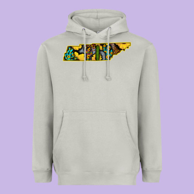 Western Tenessee Map Sunflower Pattern Heavyweight Hoodie Designed By Bettercallsaul