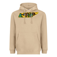 Mushroom Western Tenessee Map Sunflower Pattern Heavyweight Hoodie - Bettercallsaul