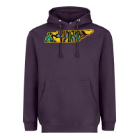 Plum Western Tenessee Map Sunflower Pattern Heavyweight Hoodie - Bettercallsaul