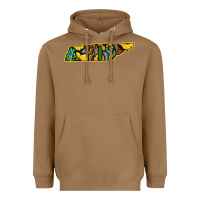 Toasted Coconut Western Tenessee Map Sunflower Pattern Heavyweight Hoodie - Bettercallsaul