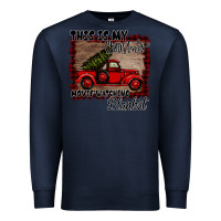 Navy Christmas Movie Watching Blanket Premium Sweatshirt - Bettercallsaul