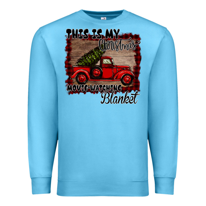 Christmas Movie Watching Blanket Premium Sweatshirt by Bettercallsaul | Teevron