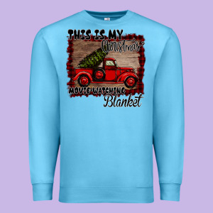 Christmas Movie Watching Blanket Premium Sweatshirt Designed By Bettercallsaul