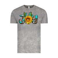 Cloud Rock joy with sunflower and cactus ado Vintage Tee - AdoDesignShop