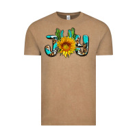 Vintage Coffee joy with sunflower and cactus ado Vintage Tee - AdoDesignShop