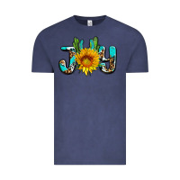 Vintage Denim joy with sunflower and cactus ado Vintage Tee - AdoDesignShop