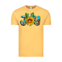 Vintage Mustard joy with sunflower and cactus ado Vintage Tee - AdoDesignShop
