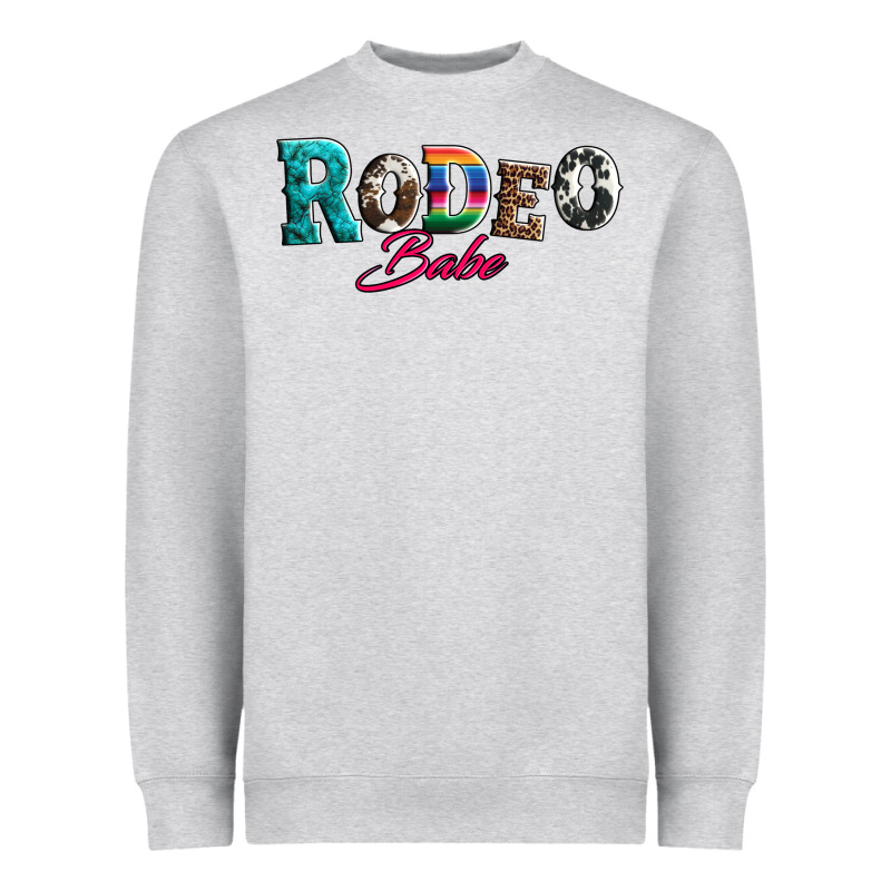 Rodeo Babe Turquoise Serape Cowhide Leopard Heavyweight Sweatshirt by Artiststas | Teevron