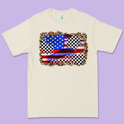 Race American Flag Premium Tee Designed By Zillion Design Studio