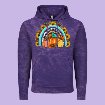 Fall Rainbow Vintage Hoodie Designed By Artiststas